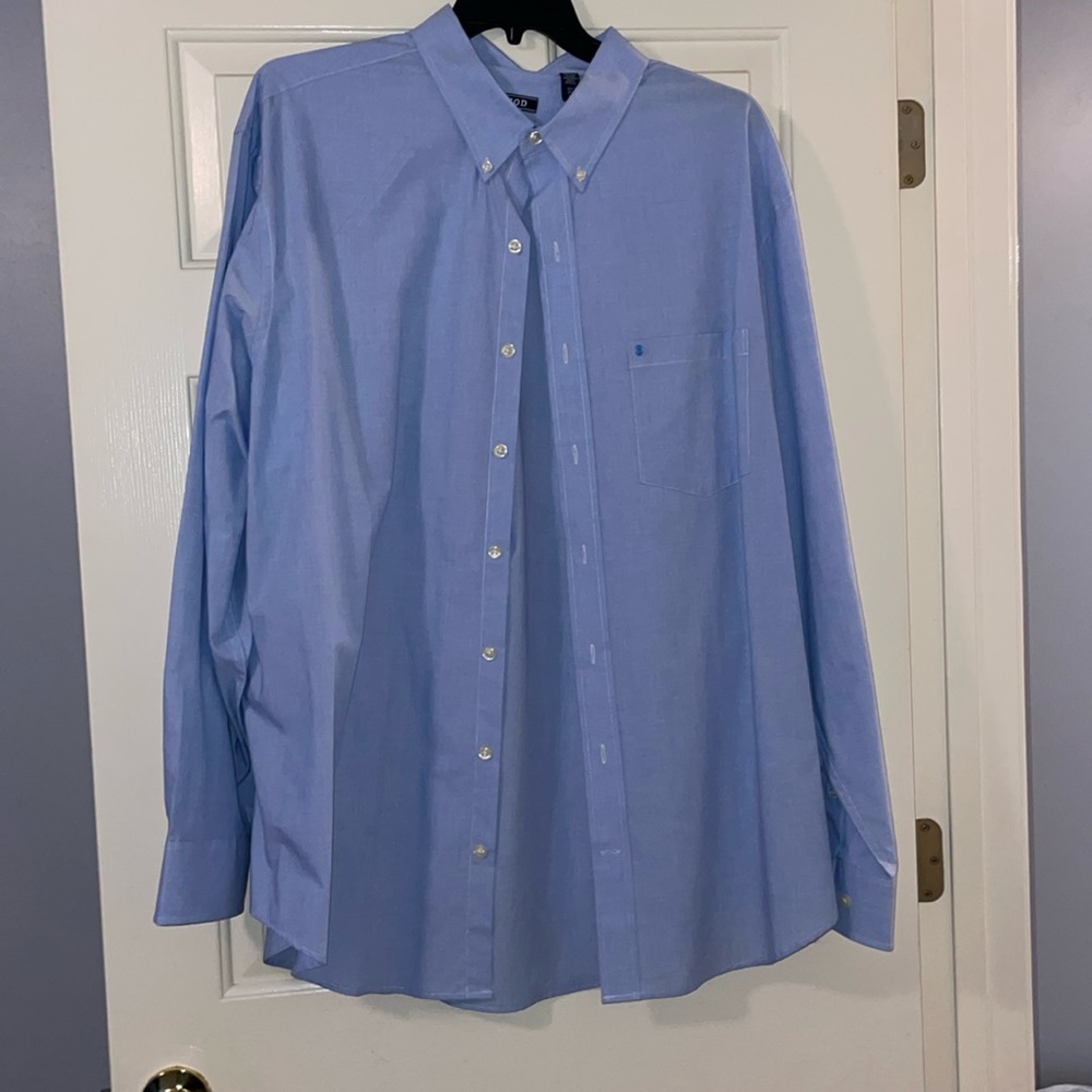 Blue long sleeved IZOD 2XLT shirt EUC